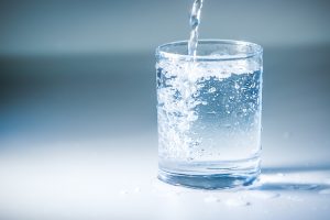 A clear glass of drinking water