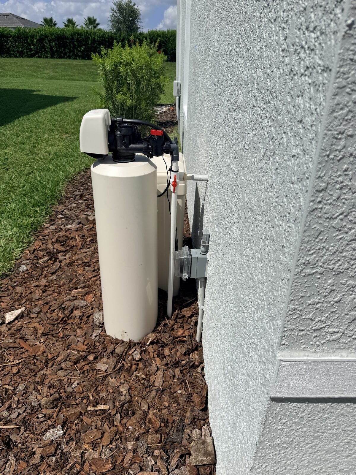 Custom water treatment system with brine tank