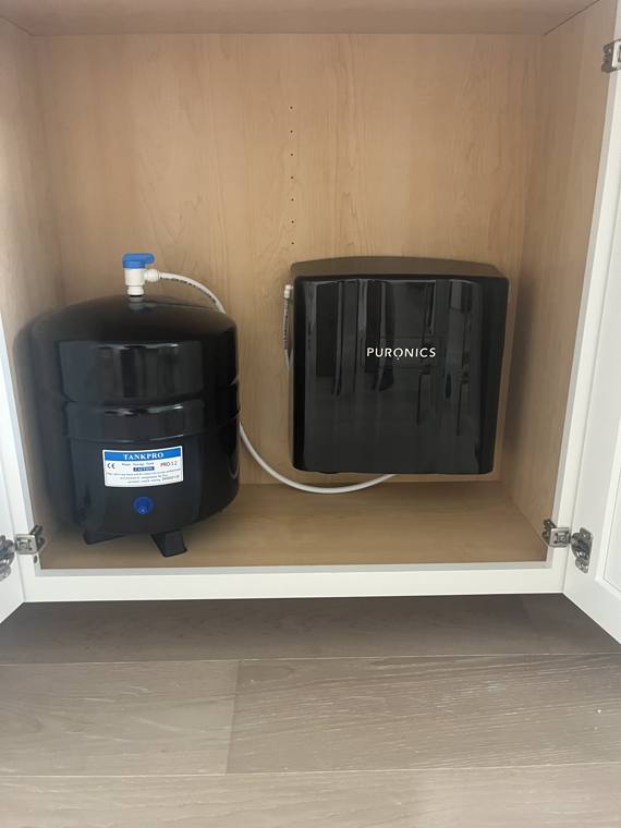 Reverse osmosis drinking water system installed by Hydrology