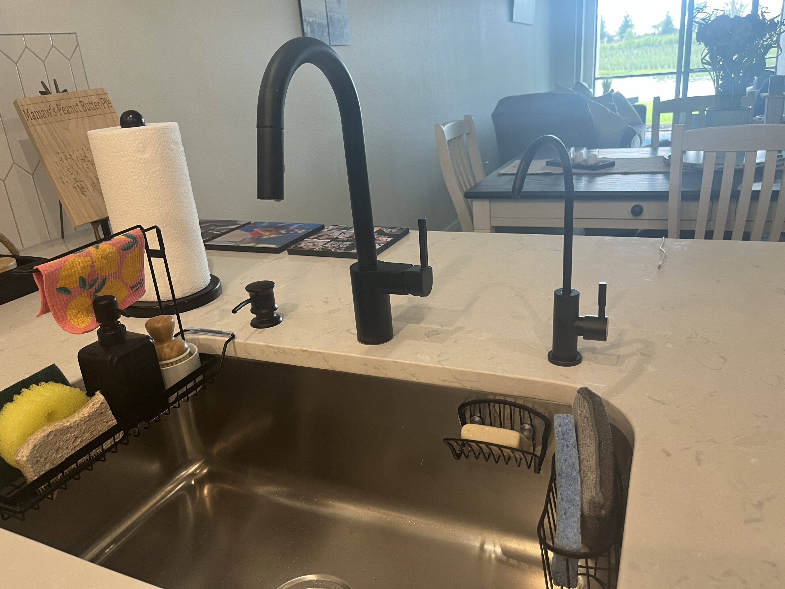 Dedicated reverse osmosis drinking-water faucet at a kitchen sink, installed by Hydrology